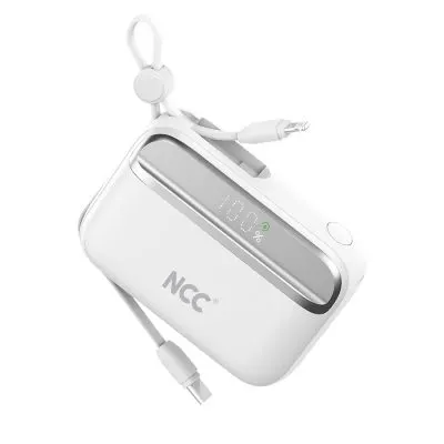 NCC BP12 10000mah Power Bank Fast Charging with Built in Cable - Image 2